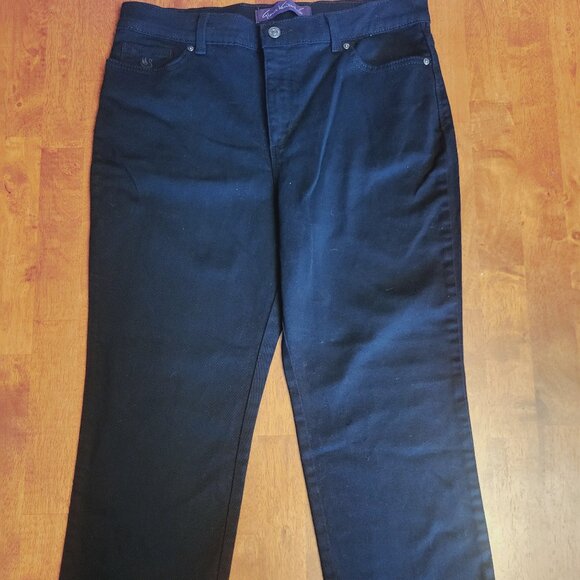 Gloria Vanderbilt ~ Sz 14P ~ “Amanda” Straight Leg Pants/Jeans~Excellent Condion - Picture 1 of 9